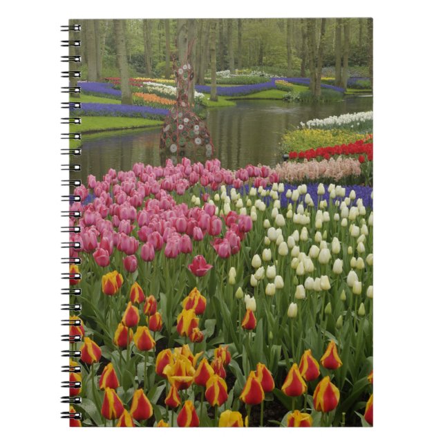 Cuaderno Tulipán y jardín de jacinto, Keukenhof Gardens, (Frente)