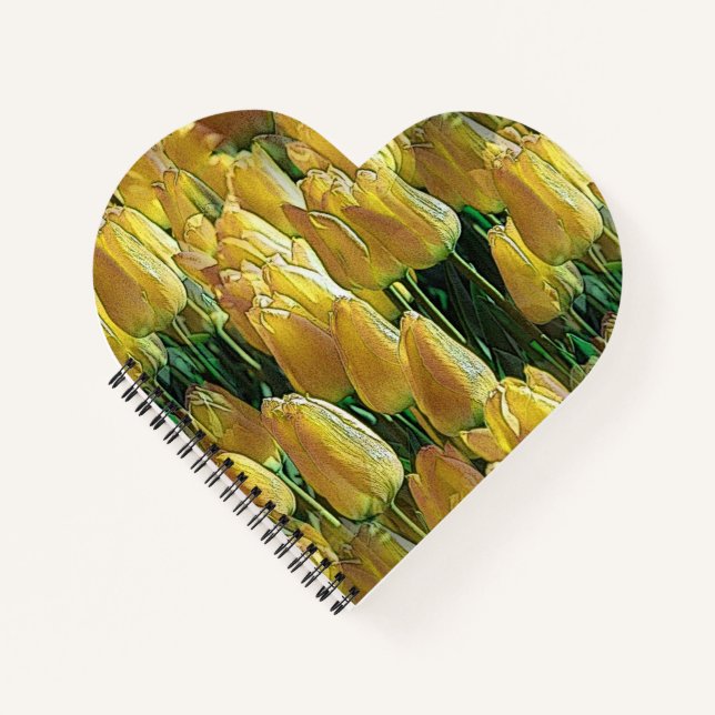 Cuaderno Tulipanes amarillos brillantes (Anverso)
