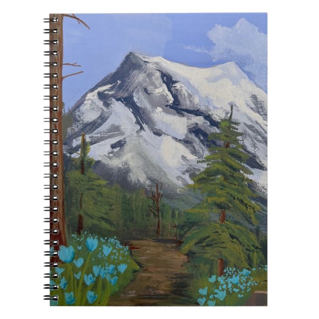 Cuaderno Tulipanes azules en una caminata (Frente)