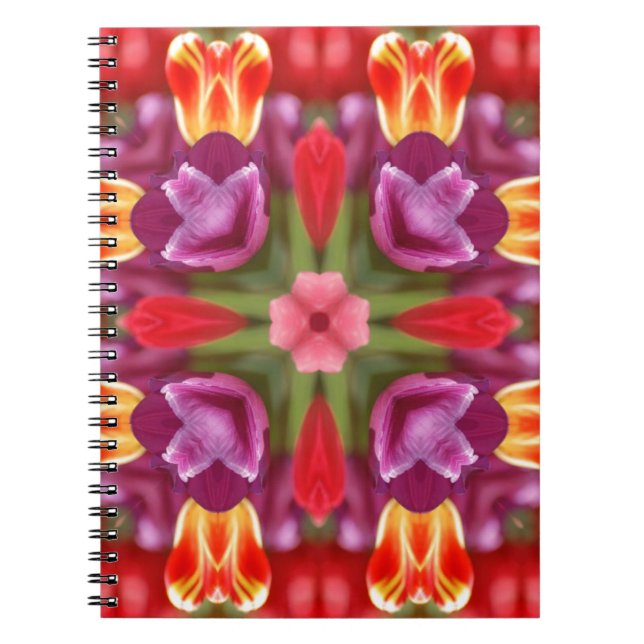 Cuaderno Tulipanes coloridos Kaleidoscope (Frente)