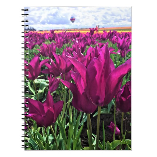 Cuaderno Tulipanes de Sueño Púrpura (Frente)