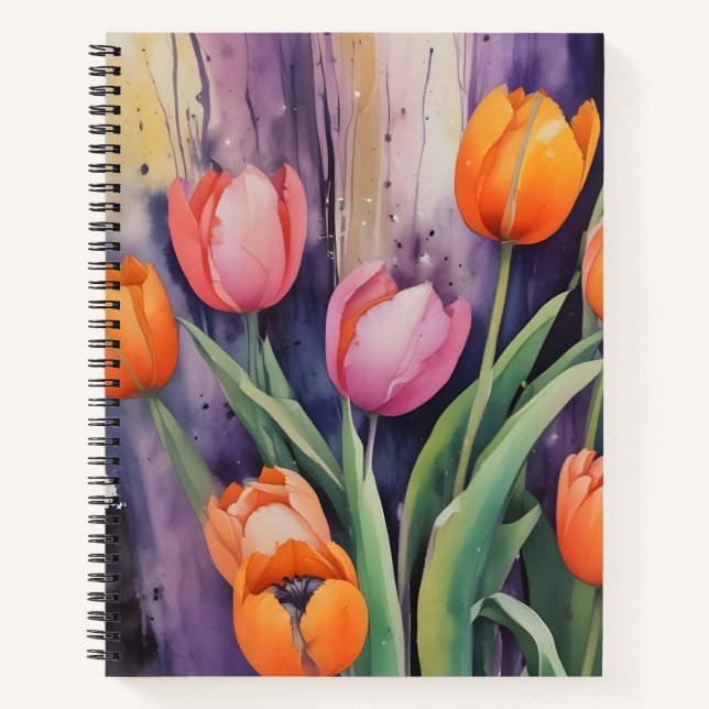 Cuaderno Tulipanes en Acuarela (Anverso)