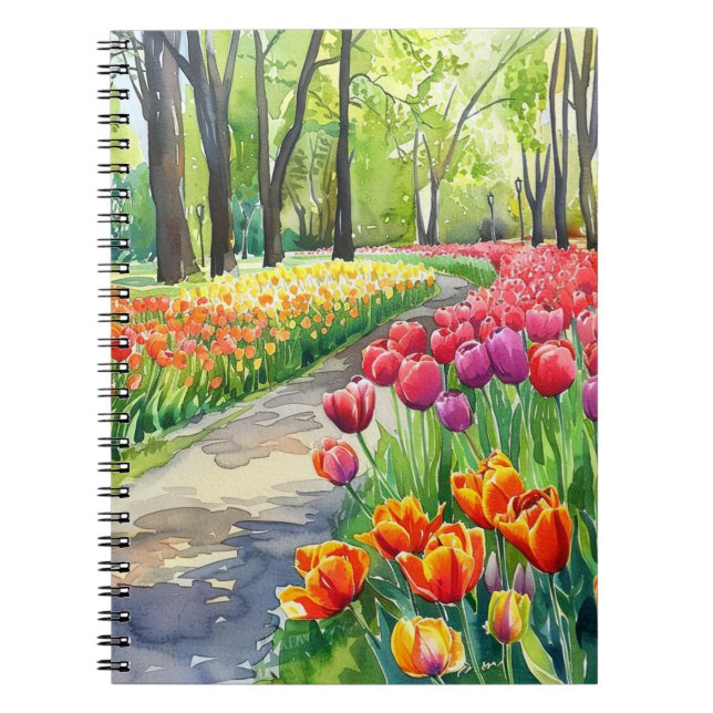 Cuaderno Tulipanes en el parque (Frente)