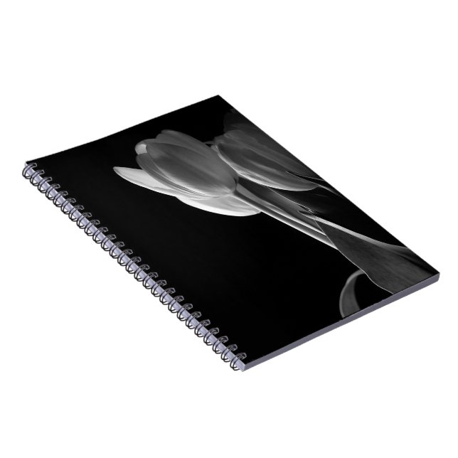 Cuaderno Tulipanes negros y blancos (Lado Derecho)