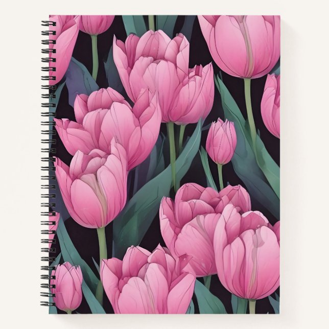 Cuaderno Tulipanes Nocturnos (Anverso)