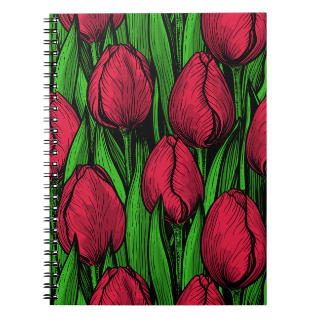 Cuaderno Tulipanes rojos (Frente)