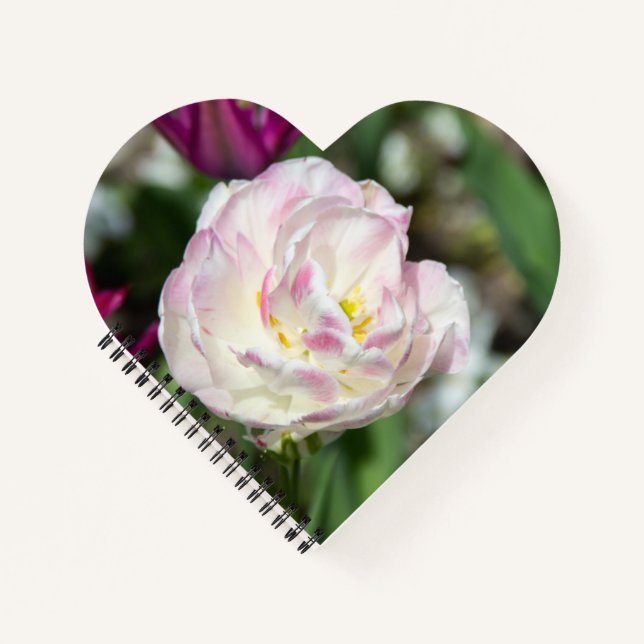 Cuaderno Tulipanes rosa brillante en un día soleado (Anverso)