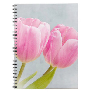 Cuaderno Tulipanes rosados de bonito