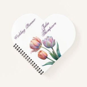 Cuaderno Tulipano romántico y poético pastel acuarela