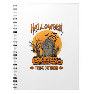 Cuaderno Tumba de Zombie Mano de Halloween Truco o Trato Pu