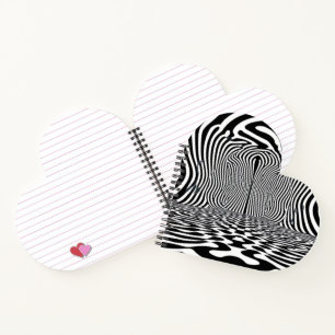 Cuaderno Túnel de ilusión óptica - Blanco y negro hipnótico