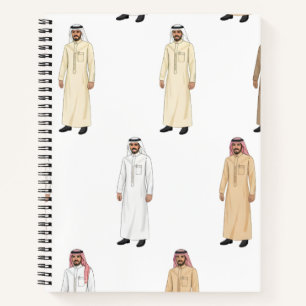 Cuaderno Túnica tradicional saudita masculina