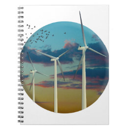 Cuaderno Turbinas vitivinícolas con cielo pintado