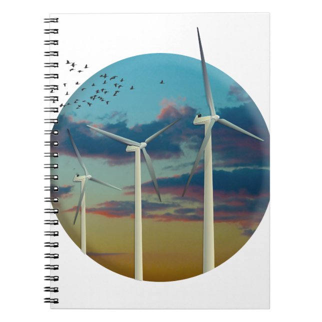 Cuaderno Turbinas vitivinícolas con cielo pintado (Frente)