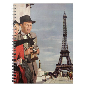 Cuaderno Turistas Antiguos Viajando en la Torre Eiffel de P