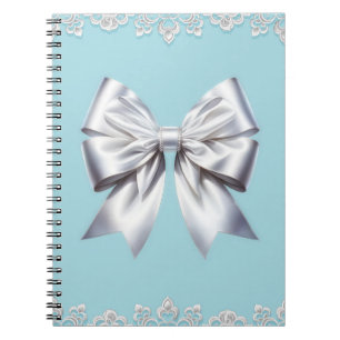 Cuaderno Turquesa Huevo De Robin Azul Gran Lazo Blanco Nupc