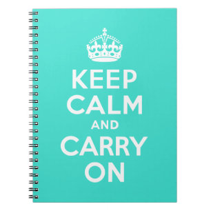 Cuaderno Turquesa mantener la calma y continuar