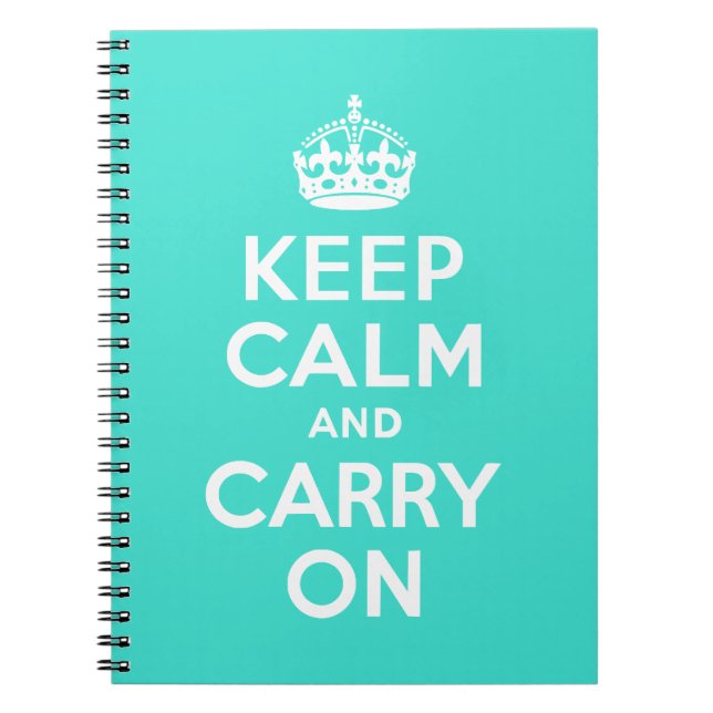 Cuaderno Turquesa mantener la calma y continuar (Frente)