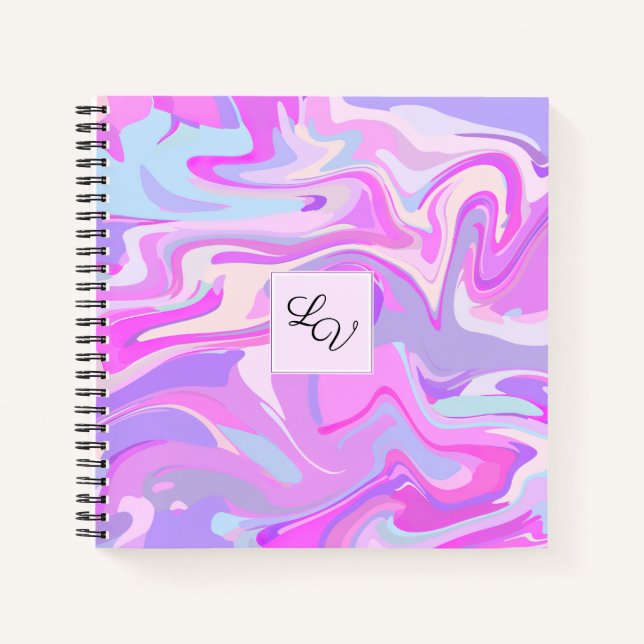 Cuaderno Turquesa morada rosada (Anverso)