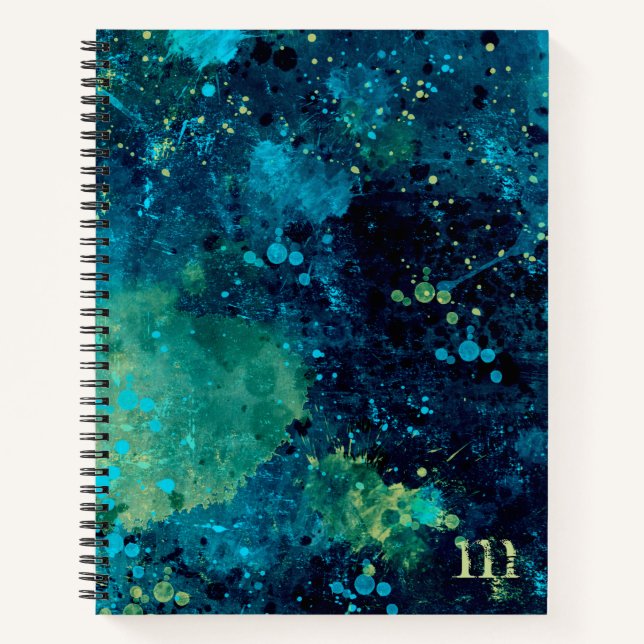 Cuaderno Turquesa y amarillo poco entusiasta (Anverso)