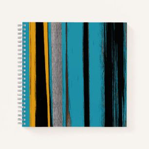 Cuaderno Turquesa Y Negro - Resumen De Las Bandas De Arte