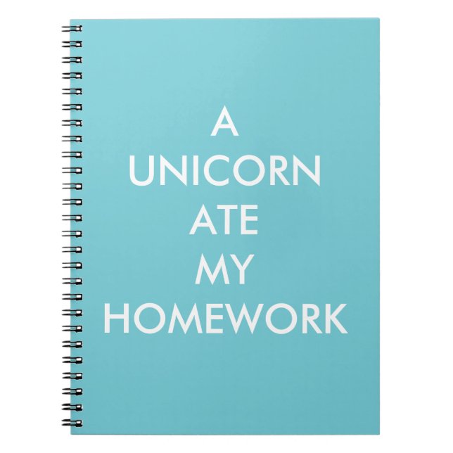 Cuaderno Turquoise A UNICORN COMO MI PORTAPAPELES (Frente)
