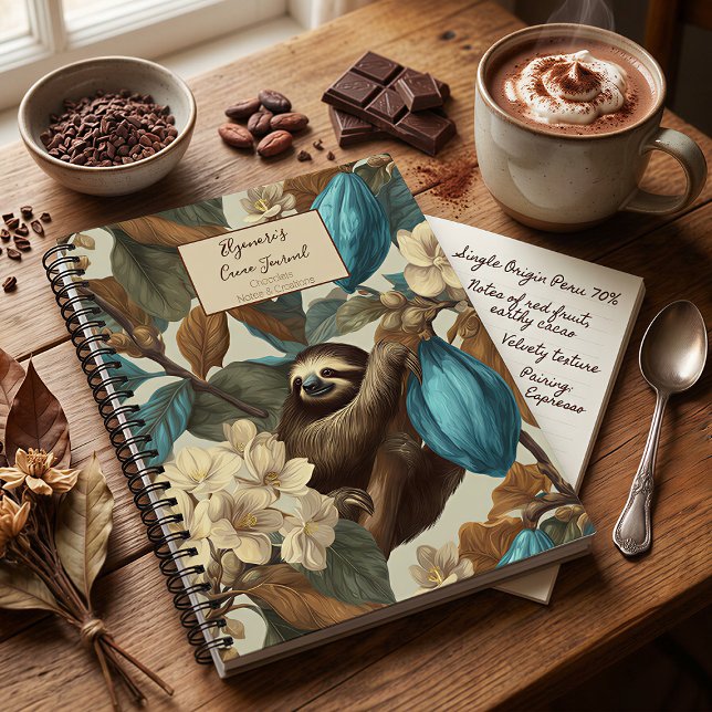 Cuaderno Turquoise Cacao Sloth Chocolate Tasting (Subido por el creador)