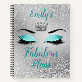 Cuaderno Turquoise Fabulous Purpurina Eyes
