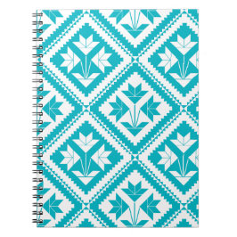 Cuaderno Turquoise Floral Quilt Spiral Notebook