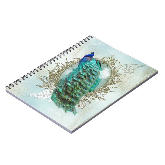Cuaderno Turquoise Shabby Peacock (Lado Izquierdo)