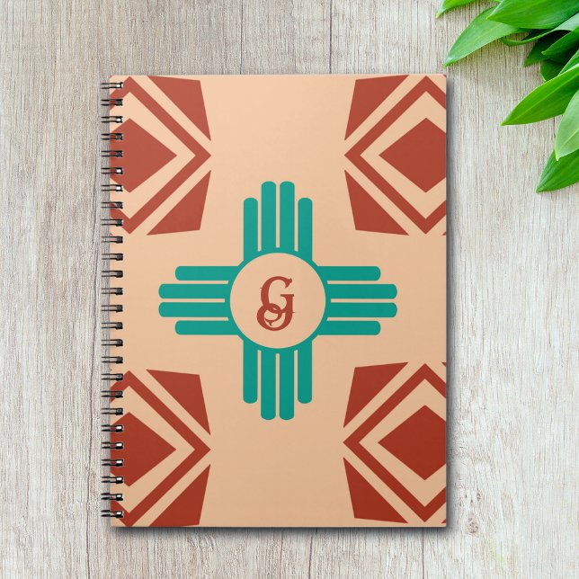 Cuaderno Turquoise Zia Tribal Brown Tan (Subido por el creador)