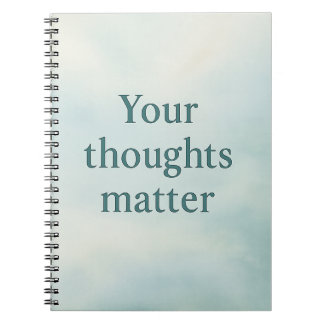 Cuaderno Tus Pensamientos Importan – Motivación Pastel Tran