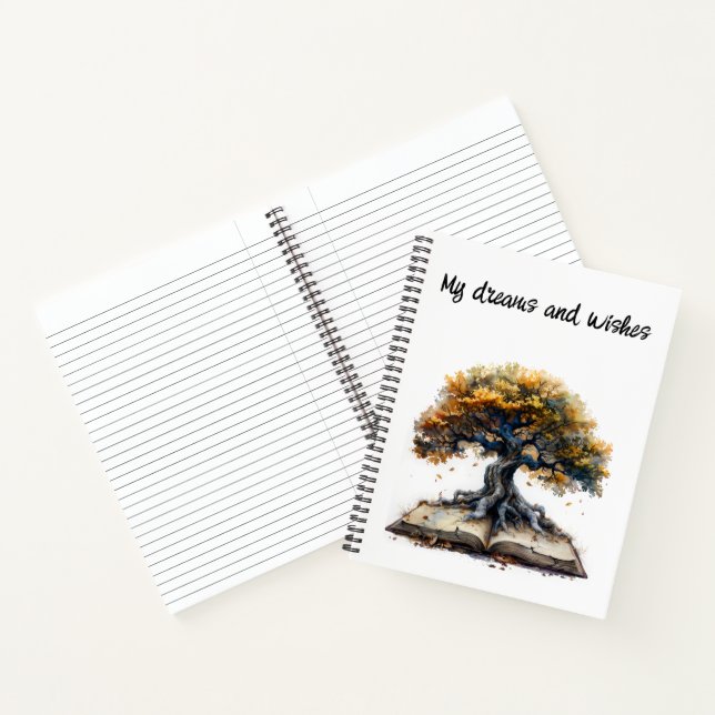 Cuaderno Tus sueños con bloc de notas en espiral "Mis deseo (Interior)