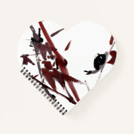 Cuaderno Tuschekunst mit Schnecke und Rotem Bambus