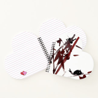 Cuaderno Tuschekunst mit Schnecke und Rotem Bambus