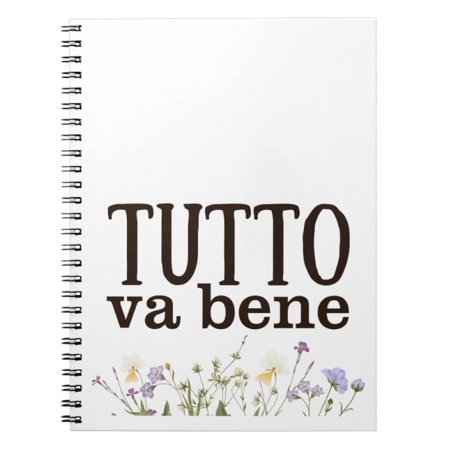 Cuaderno Tutto Va Bene (con fiori) (Frente)