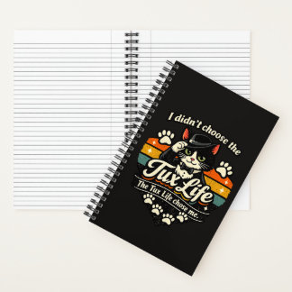 Cuaderno Tux Life me eligió Gato Divertido