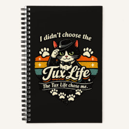 Cuaderno Tux Life me eligió Gato Divertido