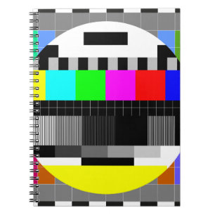 Cuaderno TV retro sin ilustracion de señal.