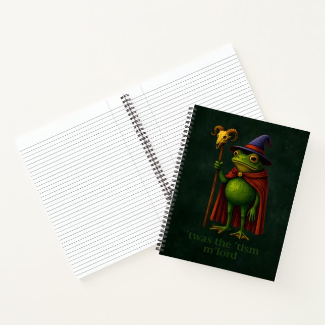 Cuaderno T'was The 'Tism M'Lord Frog Meme Autism Awareness (Interior)