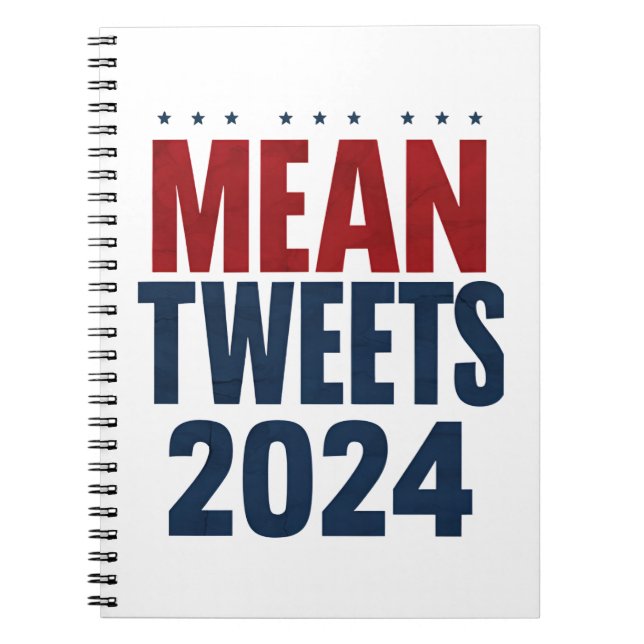 Cuaderno Tweets Malvados 2024 Elección Divertida Trump  (Frente)