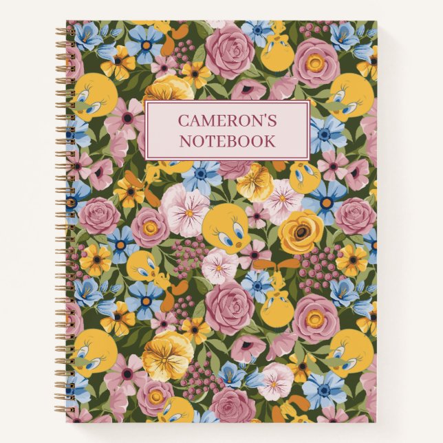 Cuaderno TWEETY™ Floral Embroidery Pattern (Anverso)