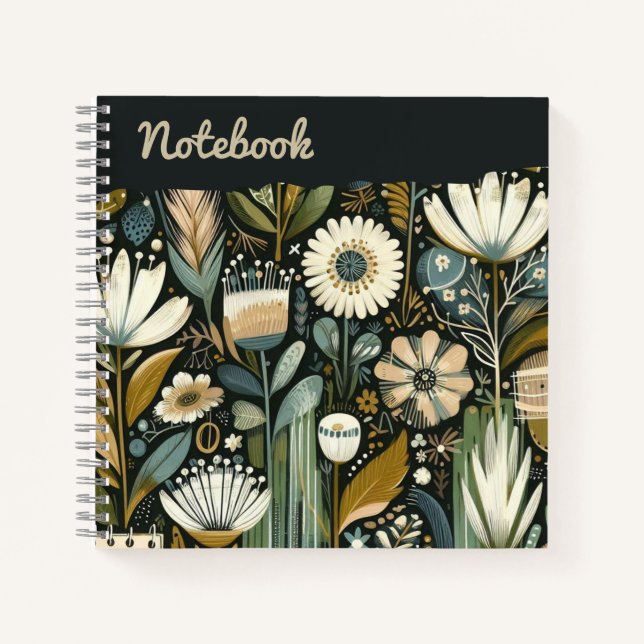 Cuaderno Twilight Meadow - Flora salvaje ensueño (Anverso)