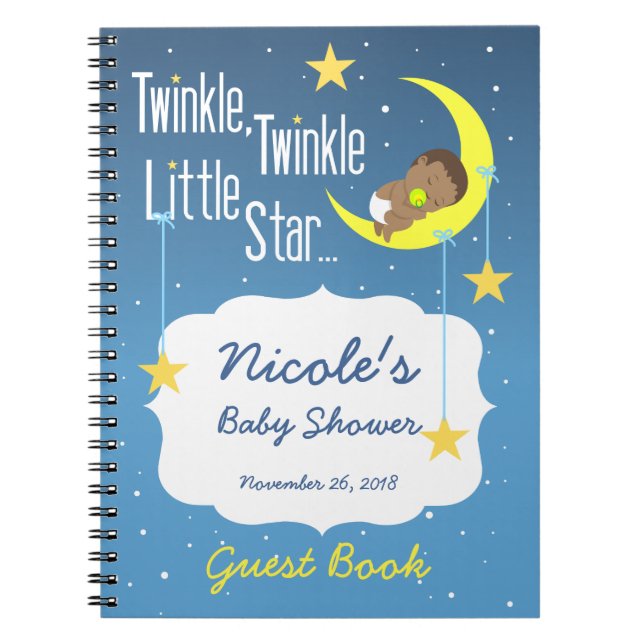 Cuaderno Twinkle Twinkle Baby Shower Guest Book (Frente)