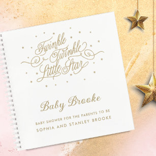 Cuaderno Twinkle Twinkle Little Star Baby Shower Guest Book