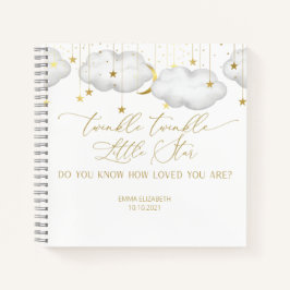 Cuaderno Twinkle Twinkle Little Star Baby Shower Guestbook