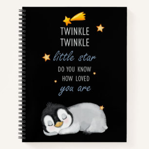 Cuaderno Twinkle, Twinkle Little Star para Pingüino Dormiló