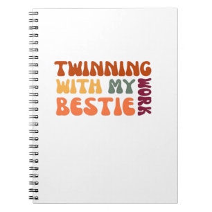 Cuaderno Twinning Con Mi Bestie De Trabajo - Funny Coworker