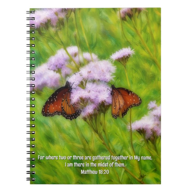 Cuaderno Two Butterflies Butterfly Faith Prayer Journal (Frente)