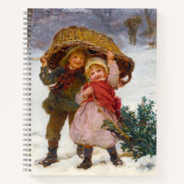 Cuaderno Two children in the snow by Frederick Morgan